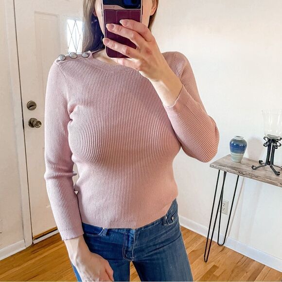 L’Agence Ronnie Rib Sweater Misty Rose S - Picture 10 of 10